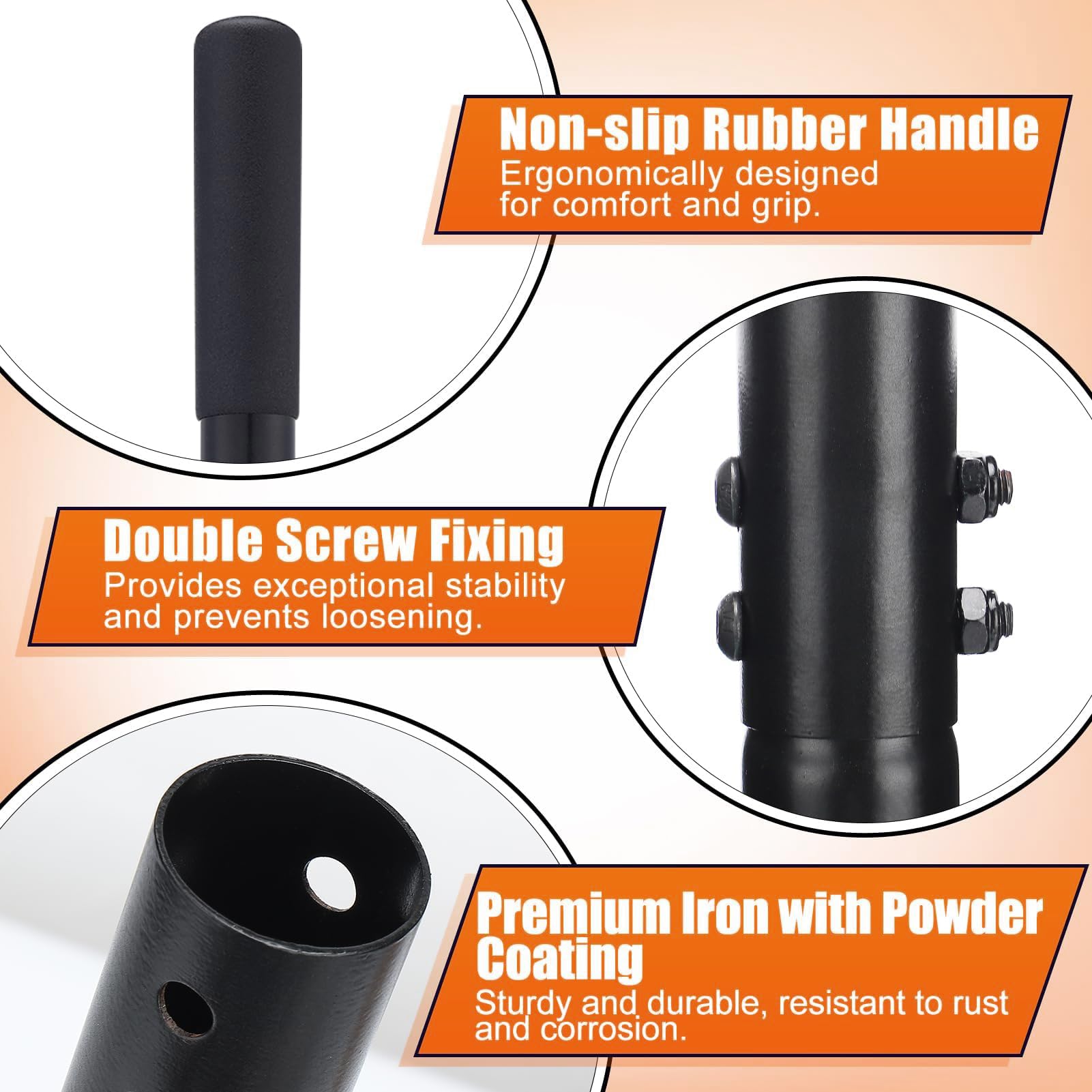 Acostop tamper with ergonomic handle for comfortable grip during long use.
