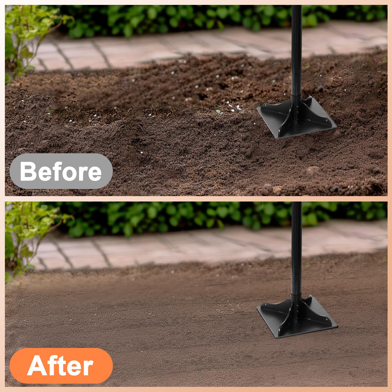 Acostop tamper in use on ground demonstrates precise compaction for level surfaces.