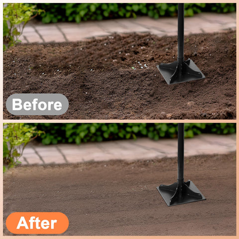Acostop tamper in use on ground demonstrates precise compaction for level surfaces.