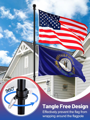 Acostop height-adjustable pole reaches up to 10 feet.