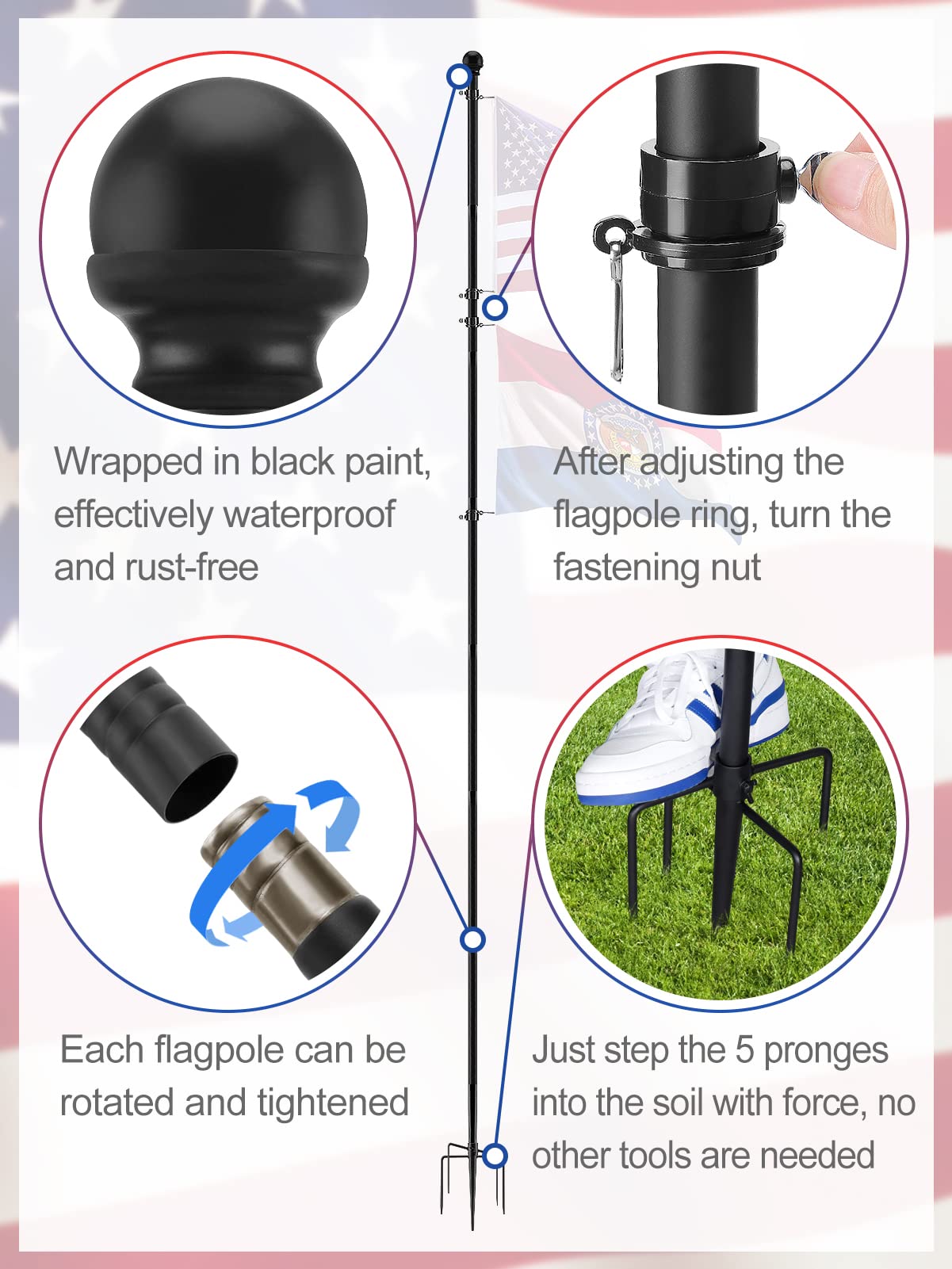 Acostop includes tubes, rings, bases for flexible configurations.