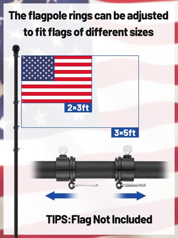 Acostop outdoor flag pole suitable for homes and events.