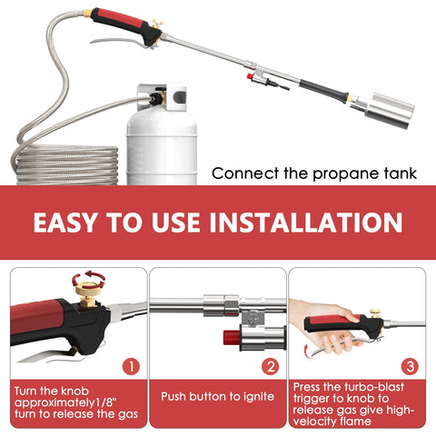 ACOVER Gas valve with flame control allows precise heat adjustments