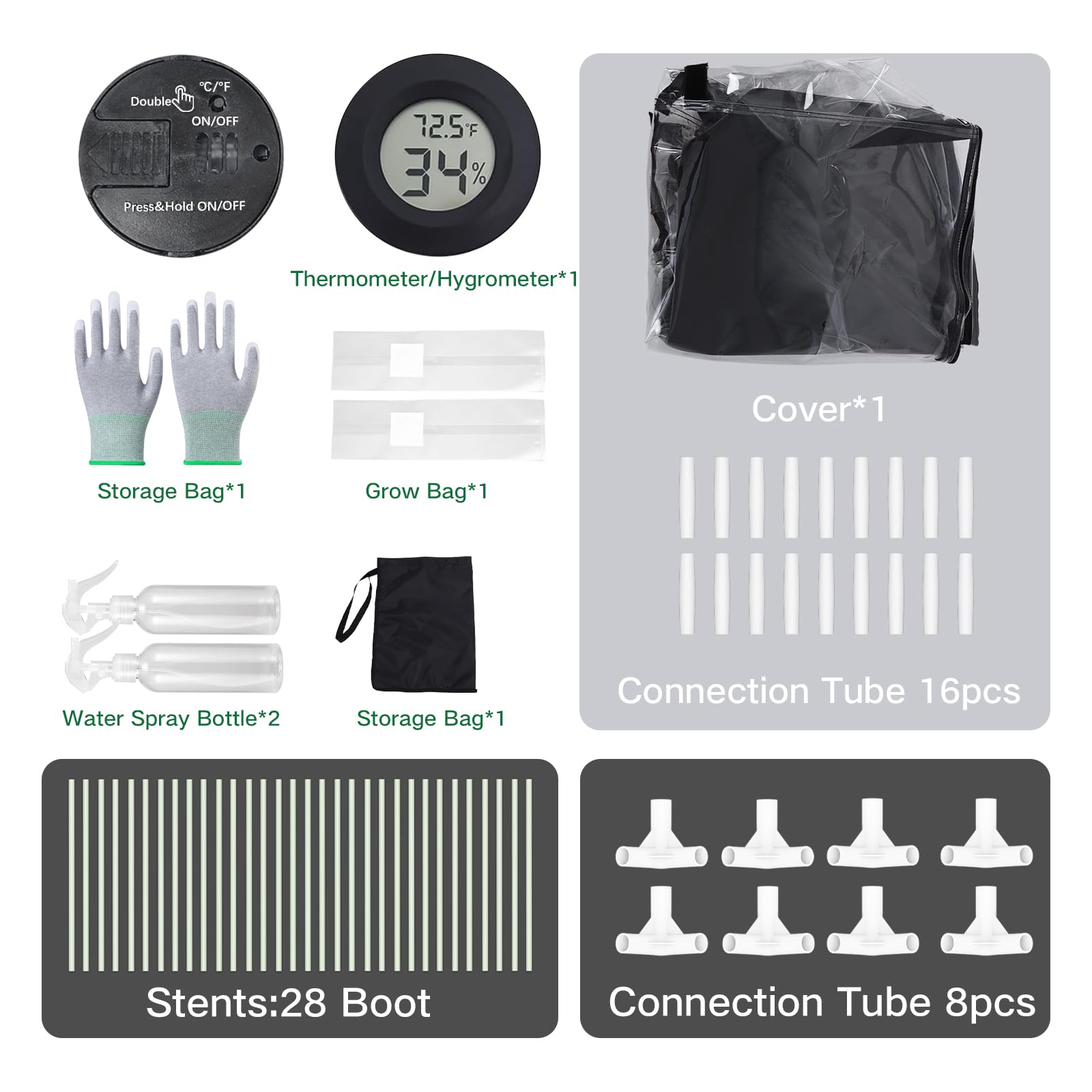 ACOVER included accessories keep tools organized during setup.
