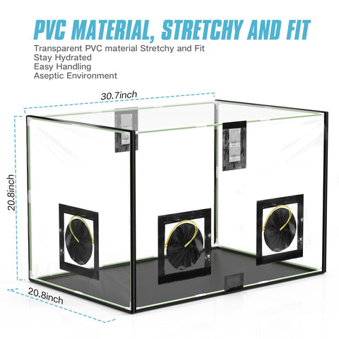ACOVER Mushroom Box rear ventilation demonstrates airflow control for clean air exchange