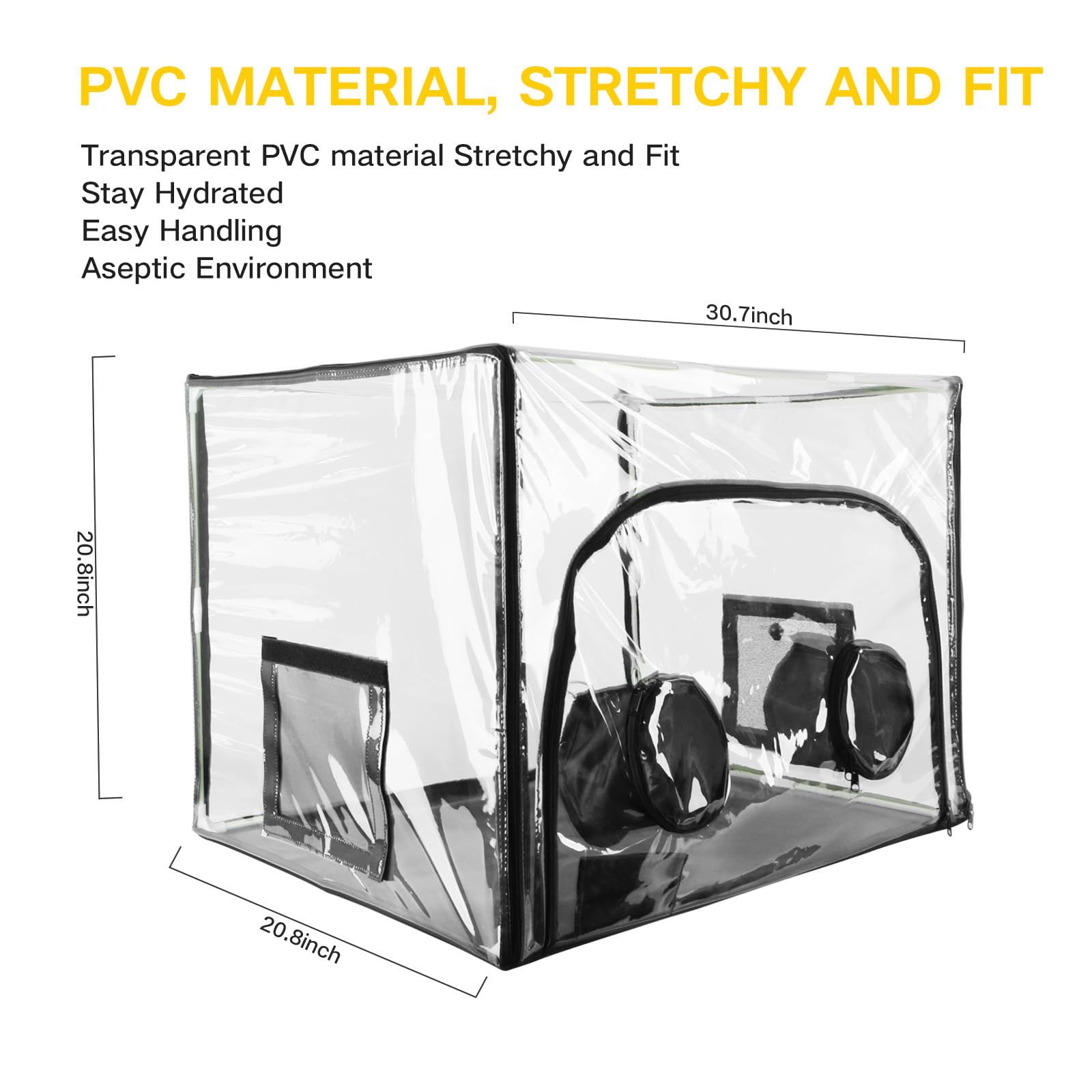ACOVER Mushroom Planting Tent during assembly highlights easy setup and sterile workspace.