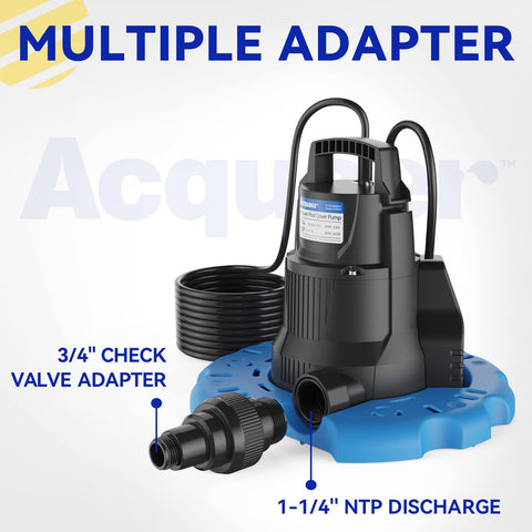 Acquaer 25 ft power cord shown for convenient plug-in access and extended reach.