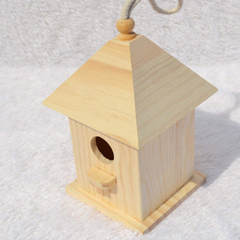 Acronde wooden birdhouse height 7.9 inches provides vertical space.