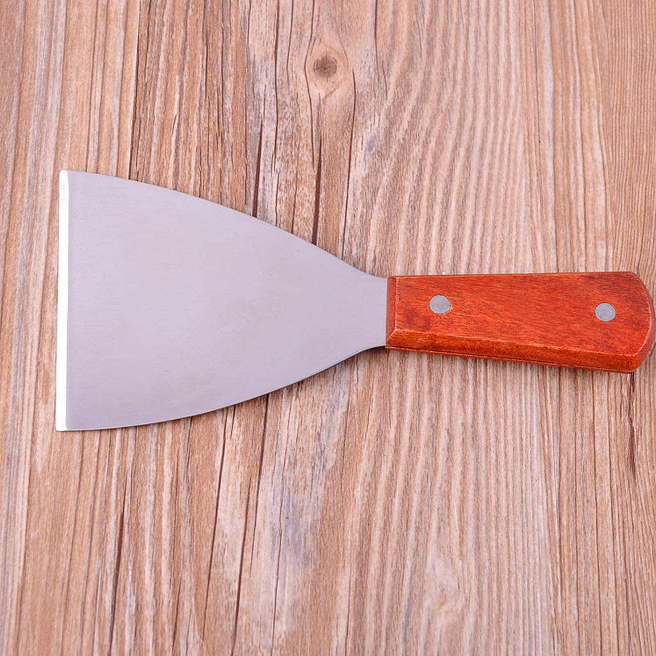 Acronde commercial grade grill scraper shows rugged construction for reliability.