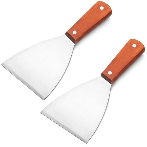 Acronde slant grill spatula scraper with 4.7 inch edge for tough residue removal.