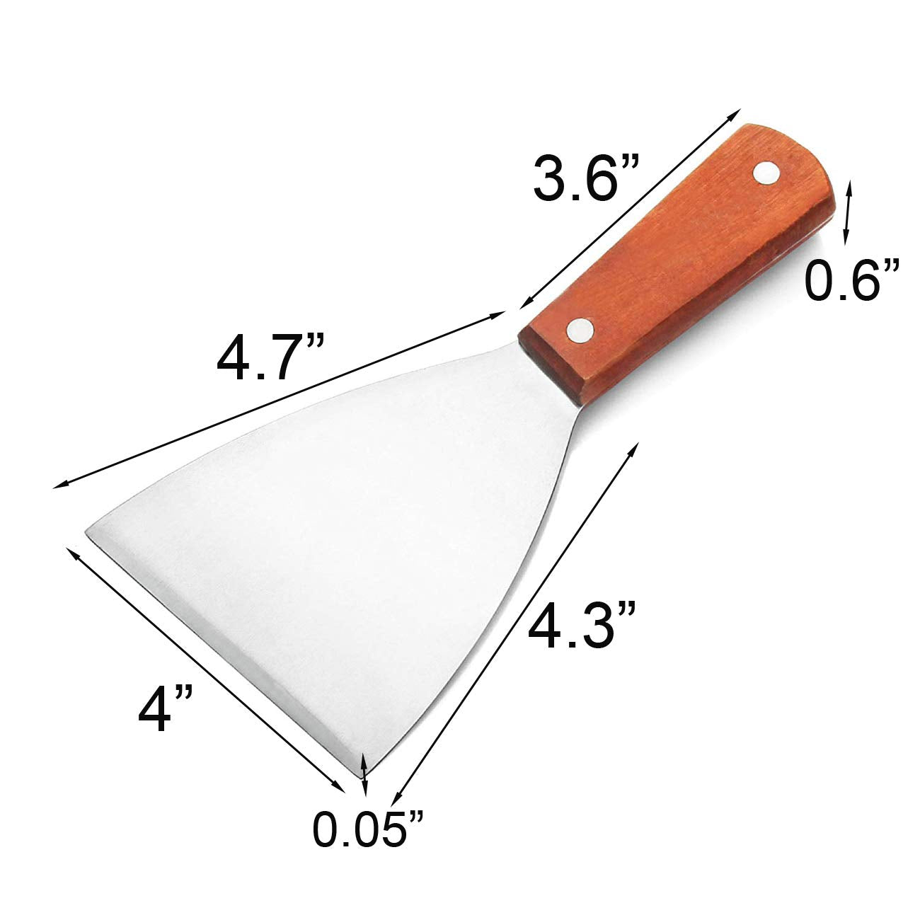 Acronde two piece griddle scraper set designed for quick cleanup on flat tops.
