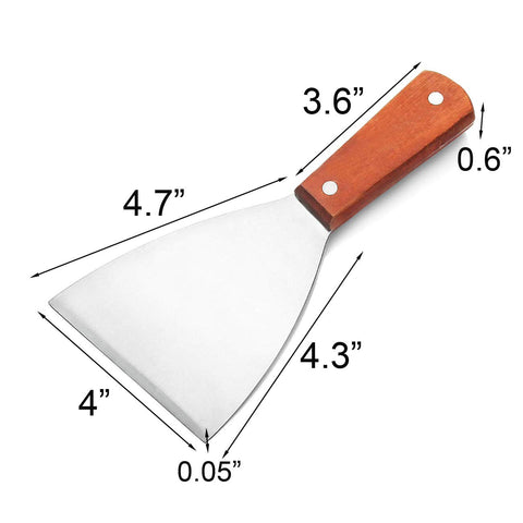 Acronde two piece griddle scraper set designed for quick cleanup on flat tops.