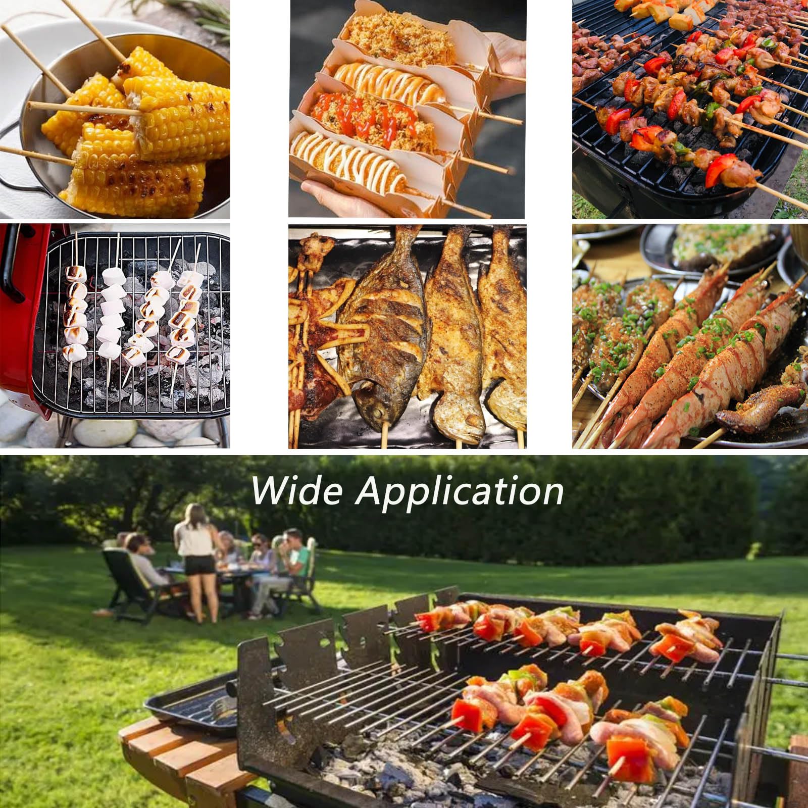 Acrux7 fruit skewers bamboo perfect for fresh fruit displays.