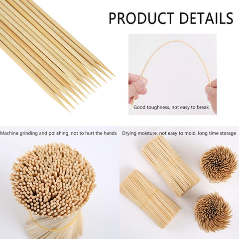 Acrux7 kebab skewers bamboo ideal for grilled meats and veggies.