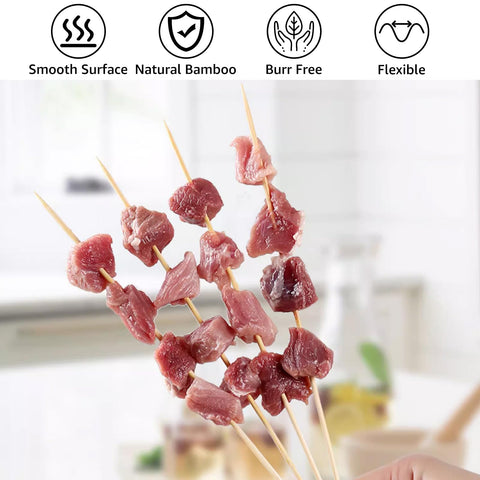 Acrux7 smores sticks bamboo with sharp tips for easy skewering.