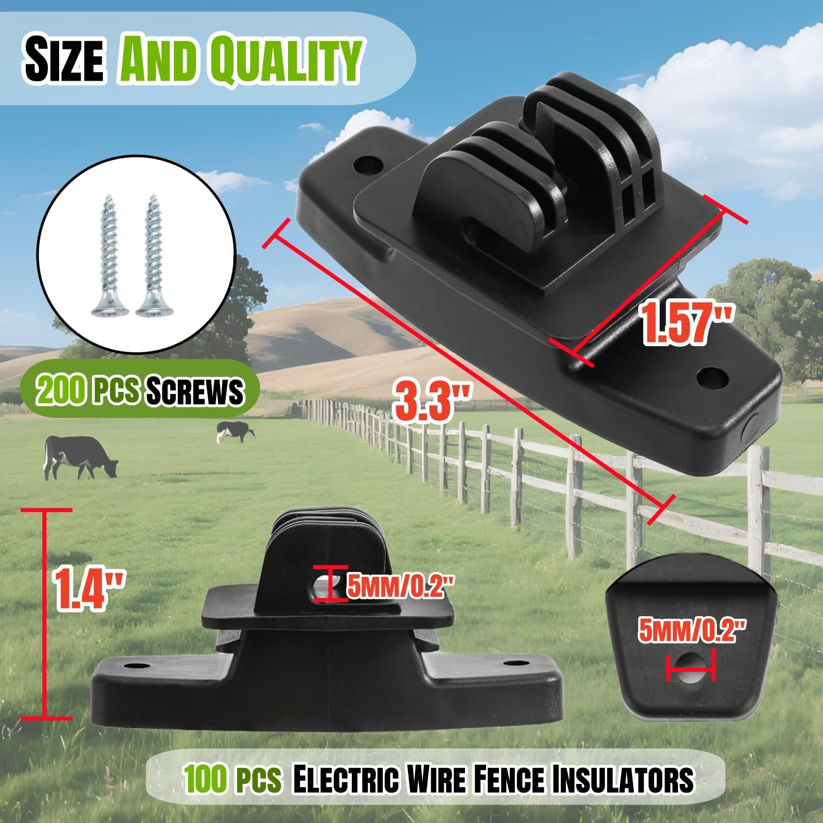 Acshio black wood post claw insulator secured to a post for reliable grip.