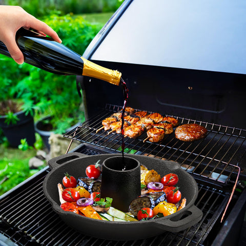 Acshio camping setup roaster makes outdoor poultry easy.