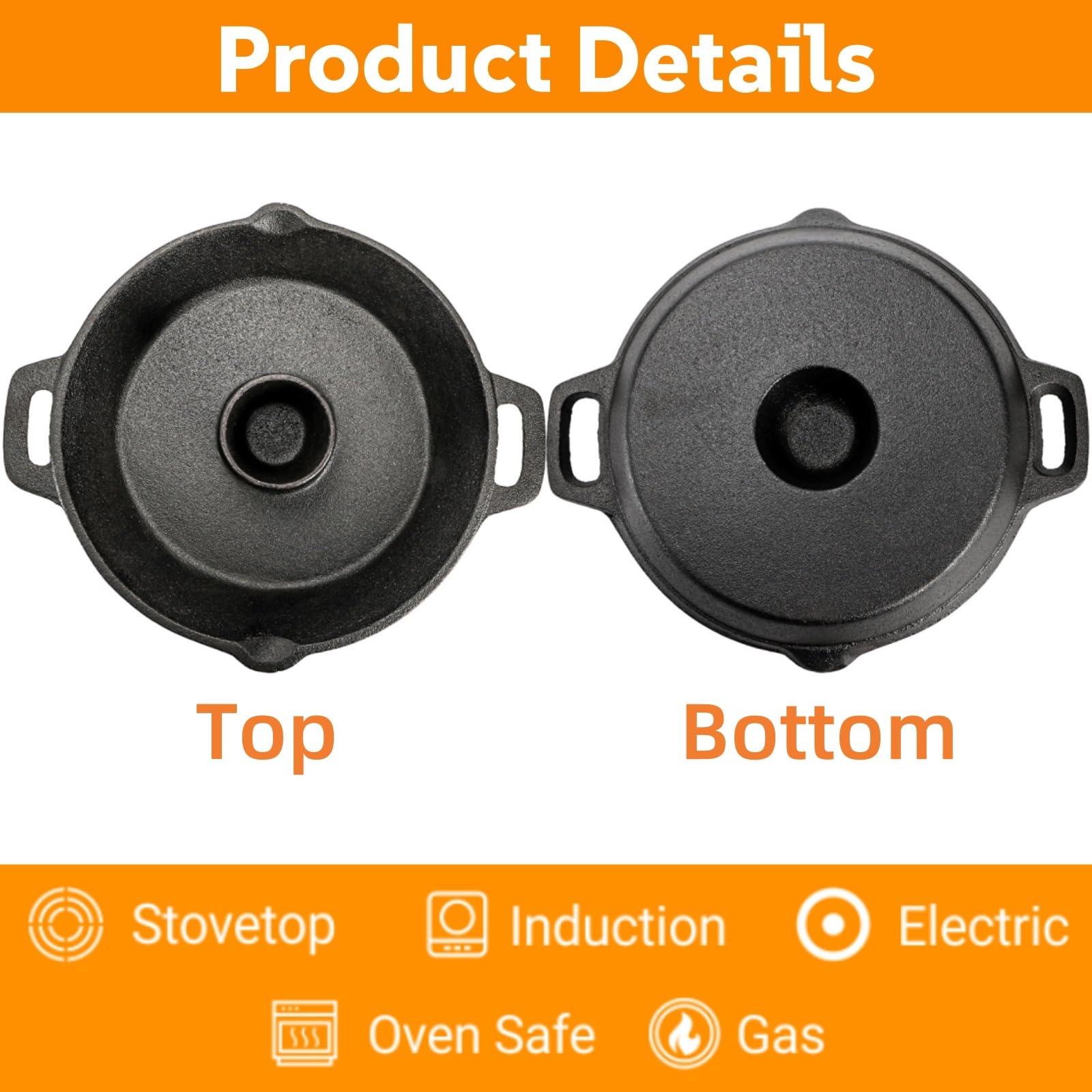 Acshio cast iron roaster on a grill promotes browning and smoky notes.
