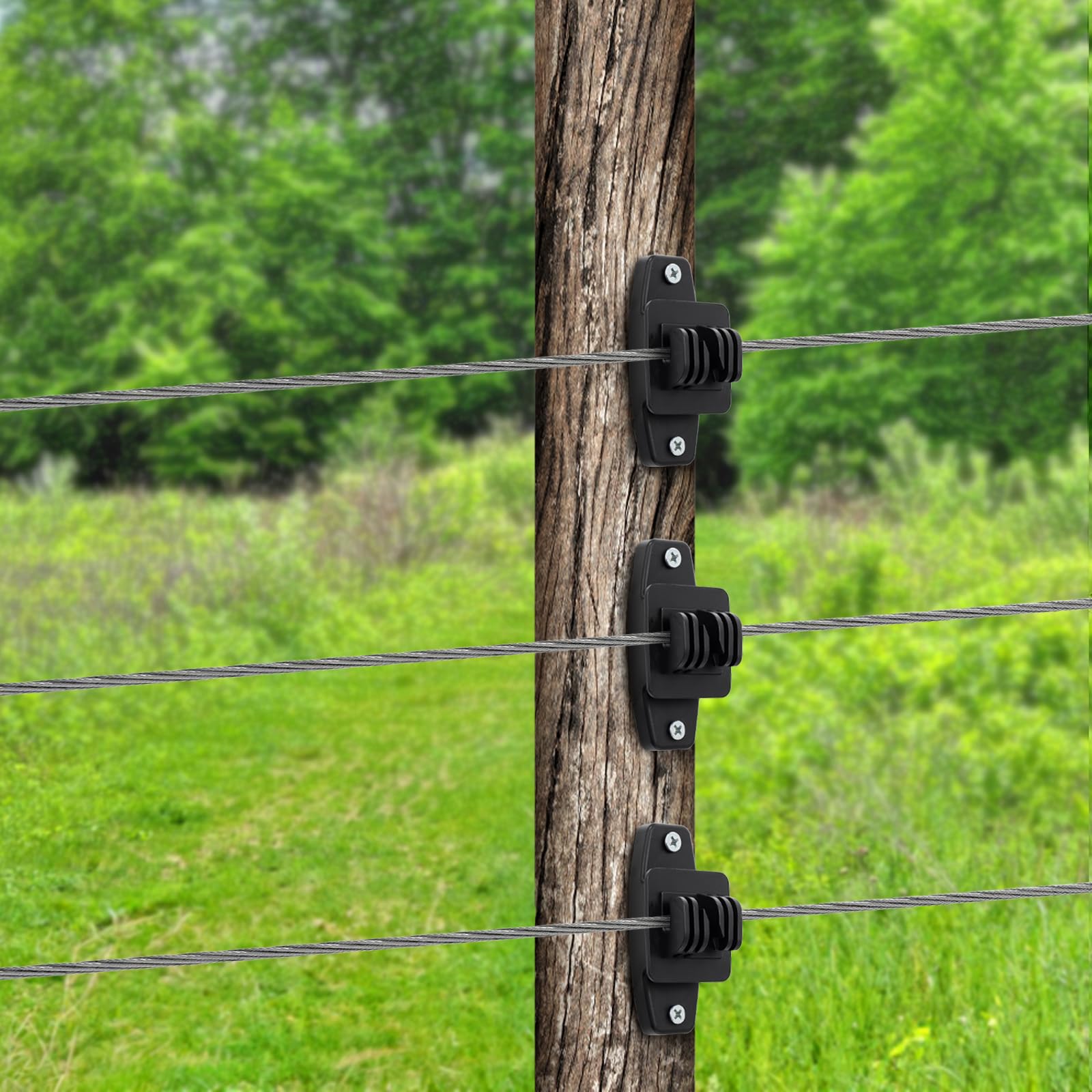 Acshio easy-install claw design for quick mounting on wooden posts.