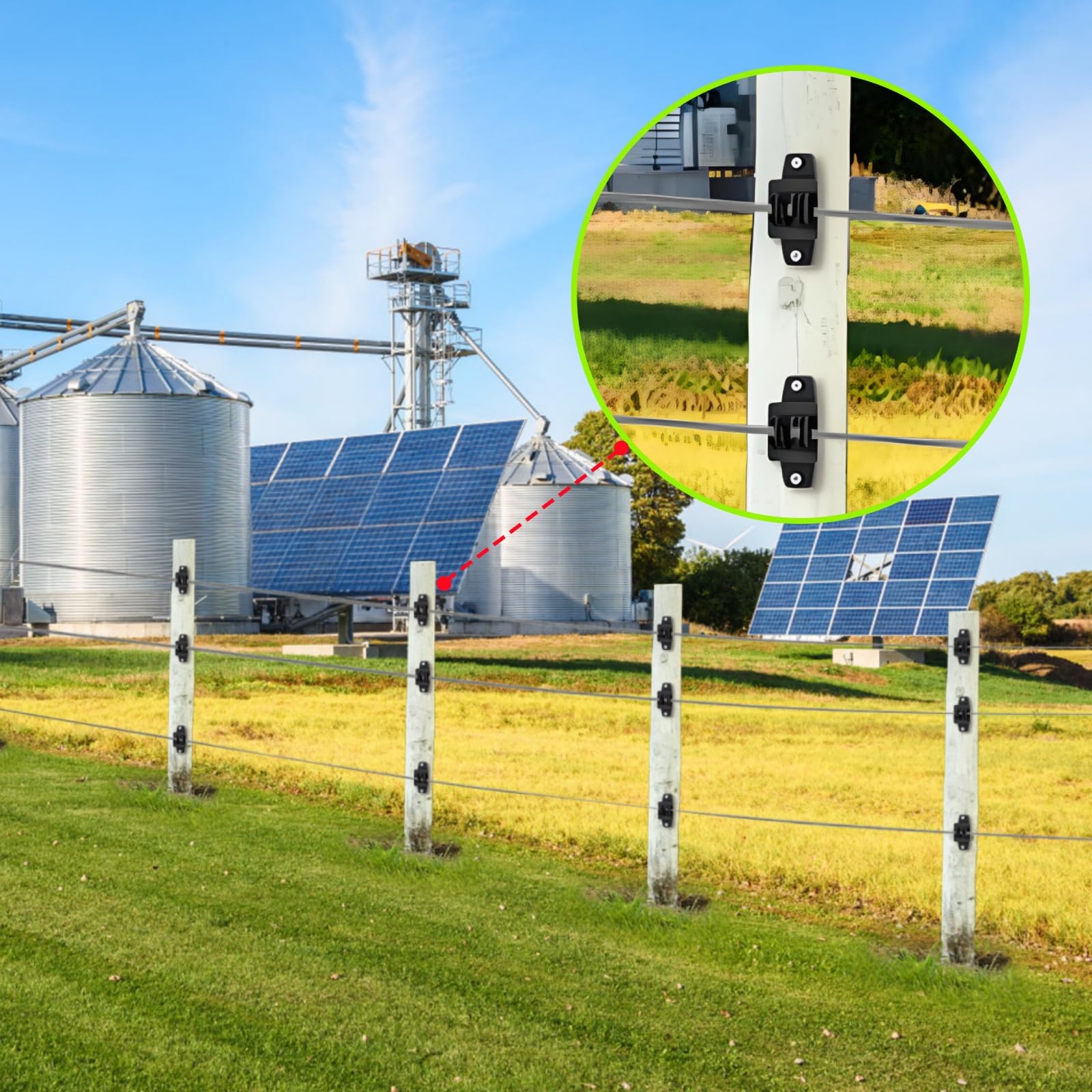Acshio ranch fencing solution suitable for crops, orchards, and livestock fencing.