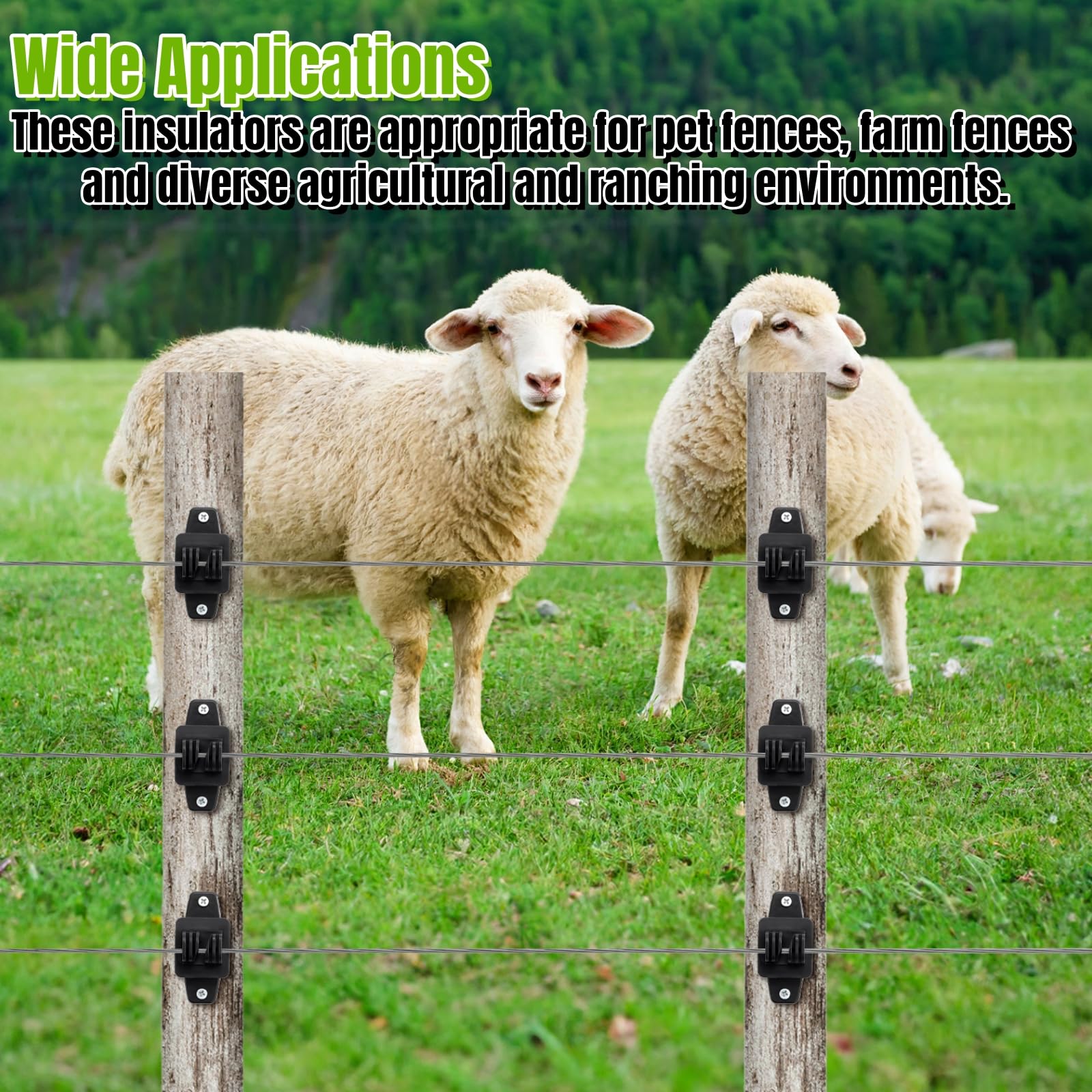 Acshio PP plastic fence insulator resists weathering for long-term use.