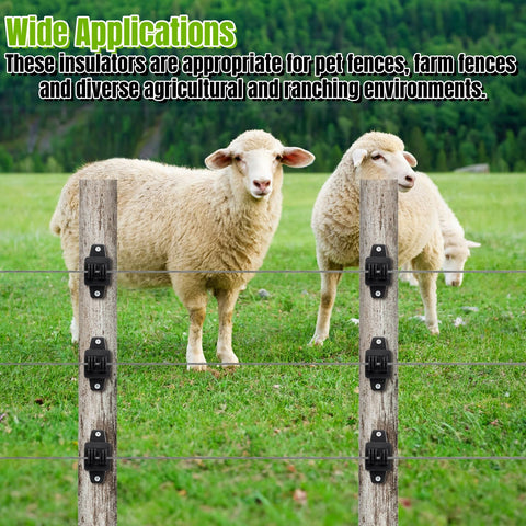 Acshio PP plastic fence insulator resists weathering for long-term use.