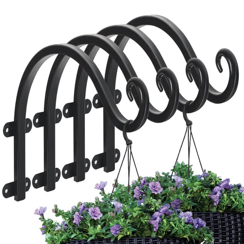 Acteomsly 4-pack 12-inch hanging brackets, sturdy indoor/outdoor support.