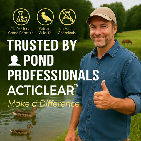 ActiClear Muck Clear eco friendly formula safe for aquatic life.