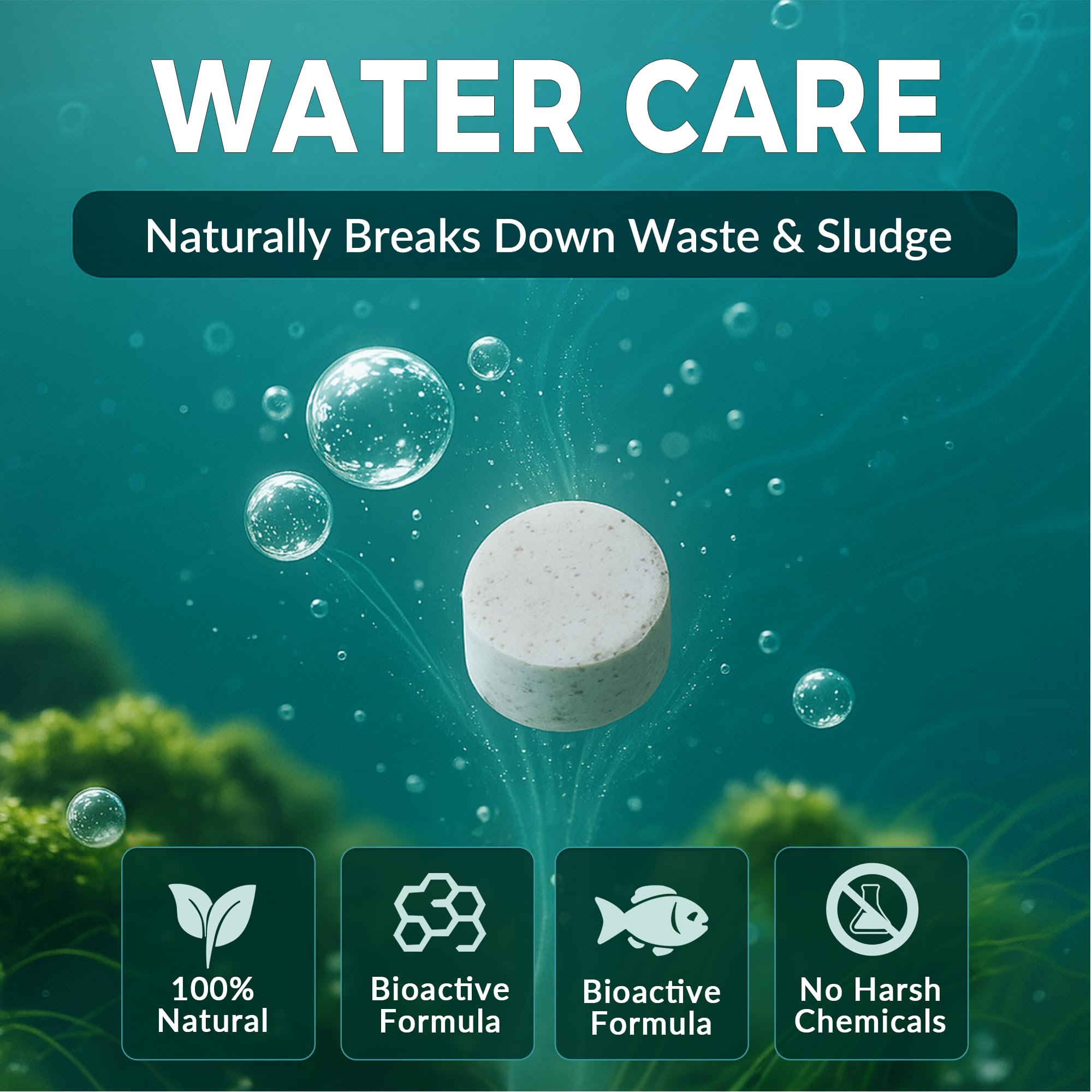 ActiClear Muck Clear bottle highlighting safety for fish and wildlife