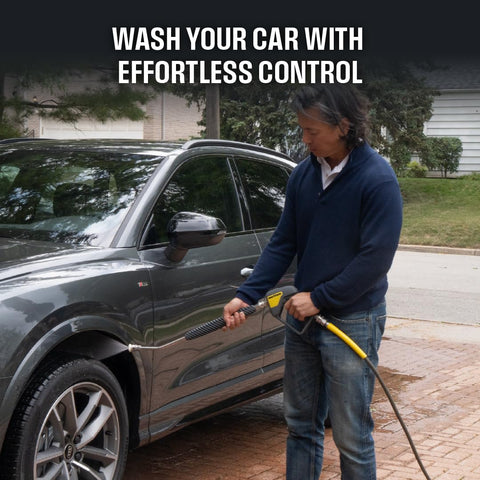 Active durable construction extension lance withstands heavy use in detail work.