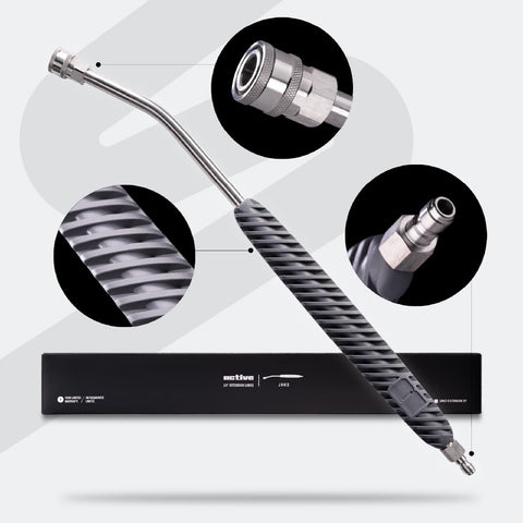 Active one-year warranty extension wand covers commercial and residential use.