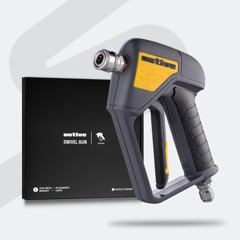 Active Swivel Gun comes with a one year warranty.