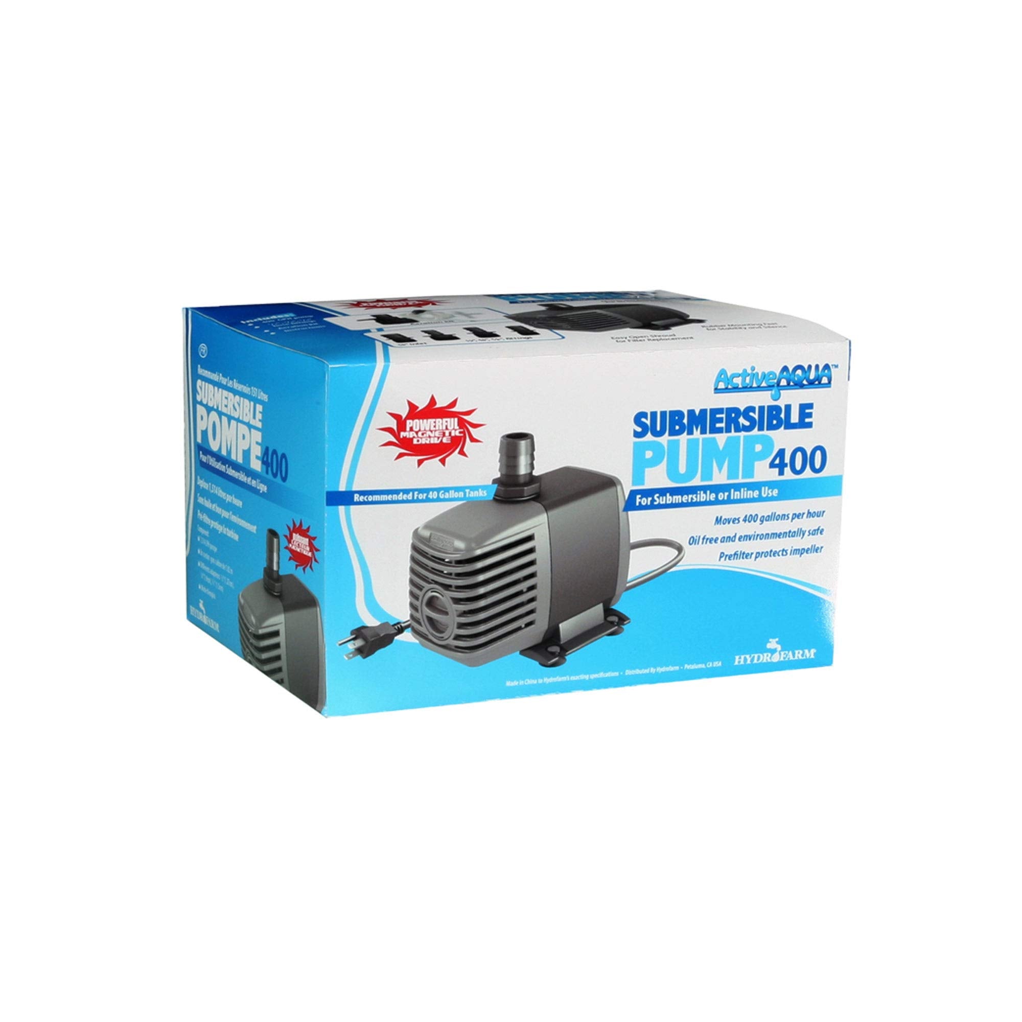 Active Aqua removable foam filters kept on pump for easy cleaning