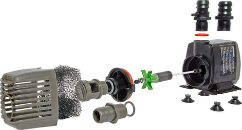 Active Aqua rubber mounting feet reduce vibration for quieter use