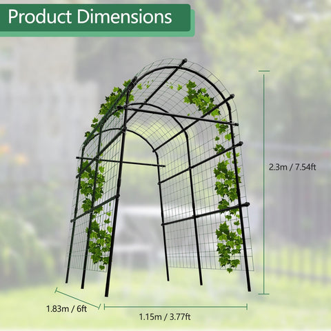 ActiveTrail Garden Arch Trellis close-up netting demonstrates durable support for vines