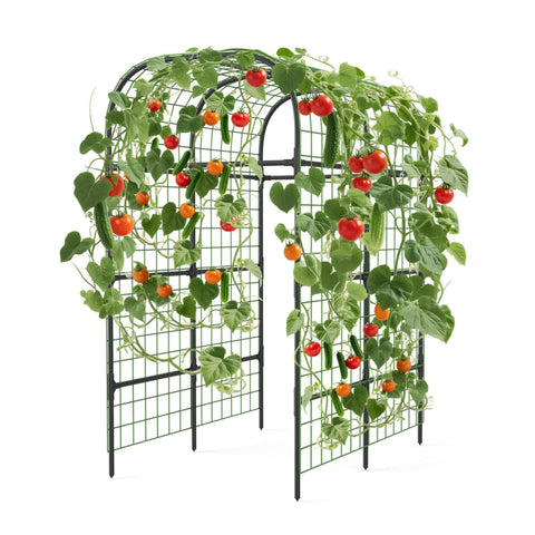 ActiveTrail metal garden arch trellis 7-3ft supports tall climbing plants vertically