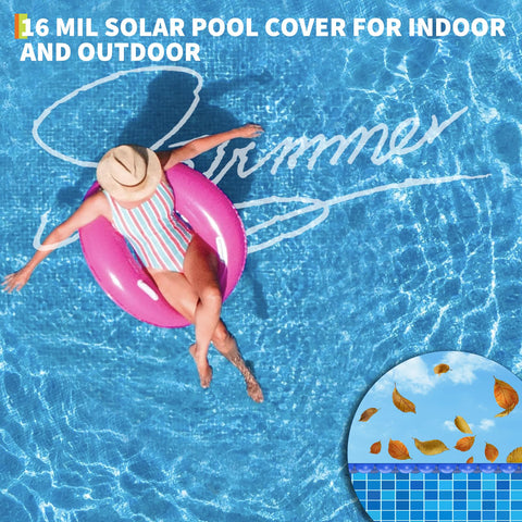 ActiveTrail blue pool cover stores in shade to prolong life