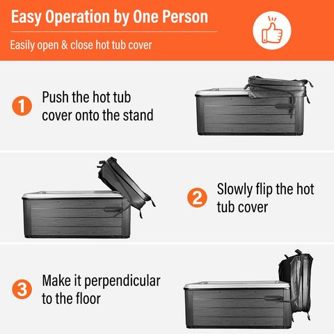 ACTREY Cover Lifter EVA foam contact area protects the spa cover