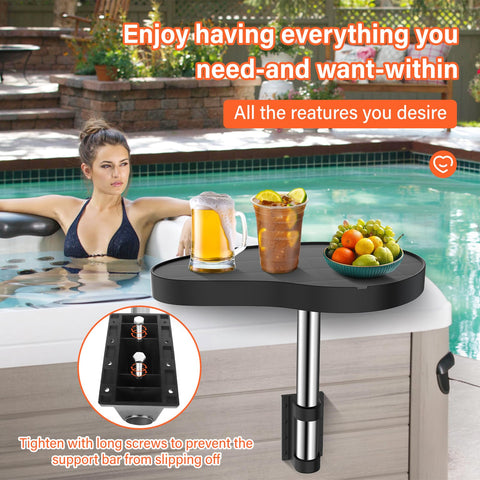 ACTREY large-capacity spa tray holds phones and snacks for gatherings.