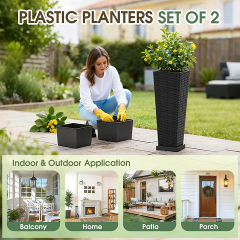Acurax lightweight planter is easy to move and reposition.