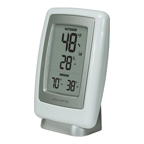 AcuRite 00611 tabletop stand keeps the display accessible on any surface.