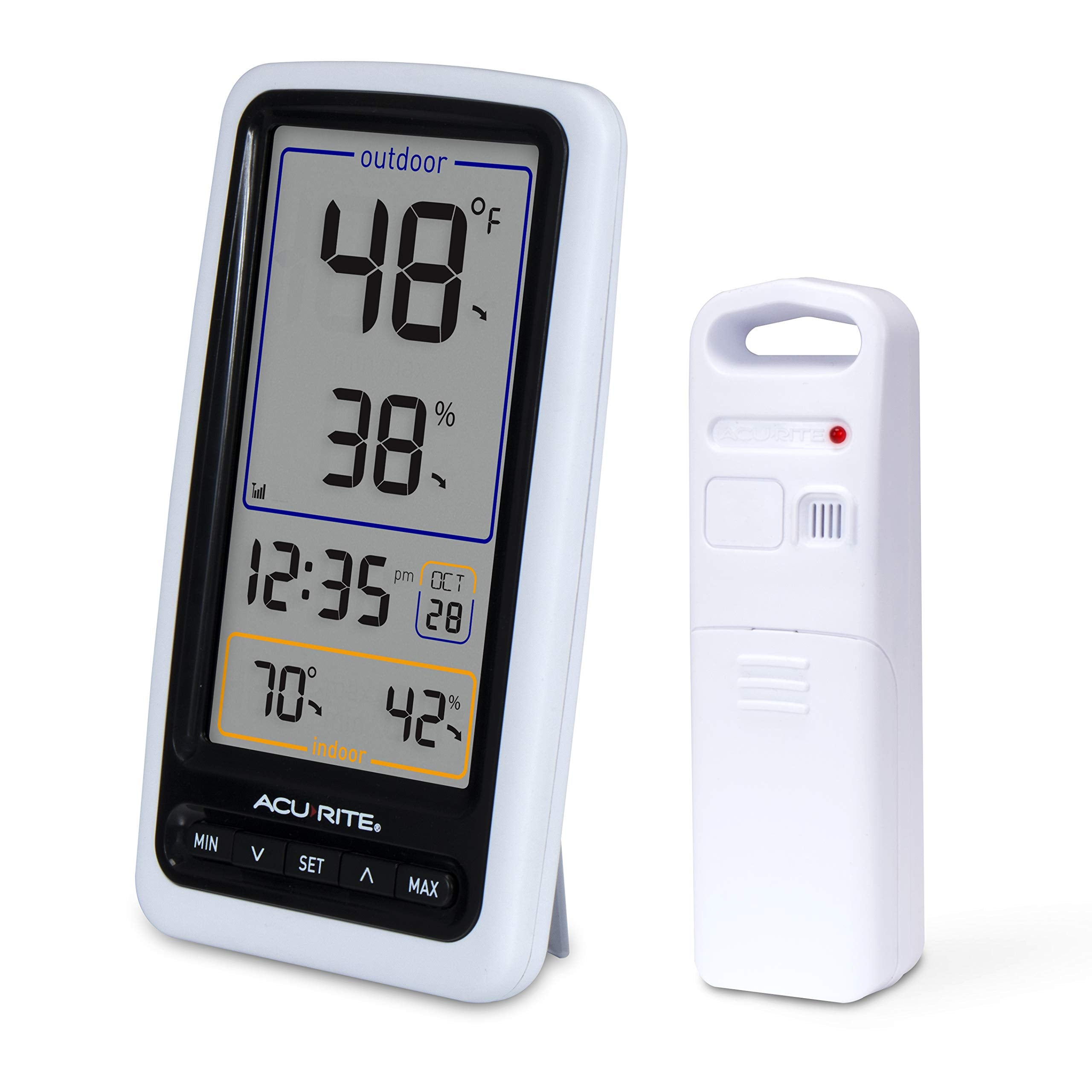 AcuRite 01136M outdoor sensor transmitter enables reliable wireless temperature data.