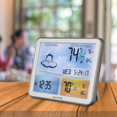 AcuRite 02081M humidity and temperature readings support home comfort.