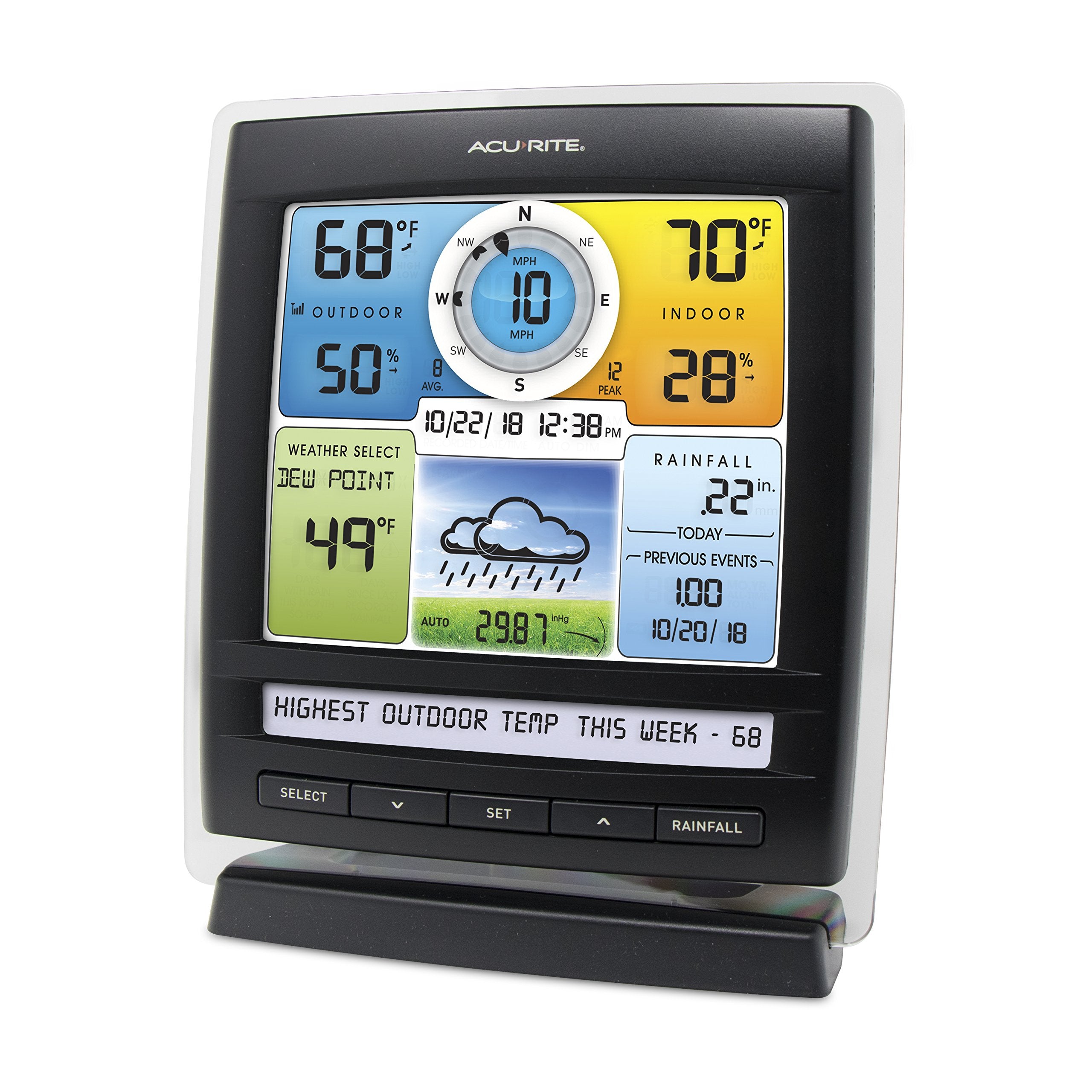 AcuRite 06016 add-on display illuminated color LCD for easy day or night reading