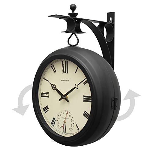 AcuRite 75140M clock showing 360-degree rotation for flexible wall placement
