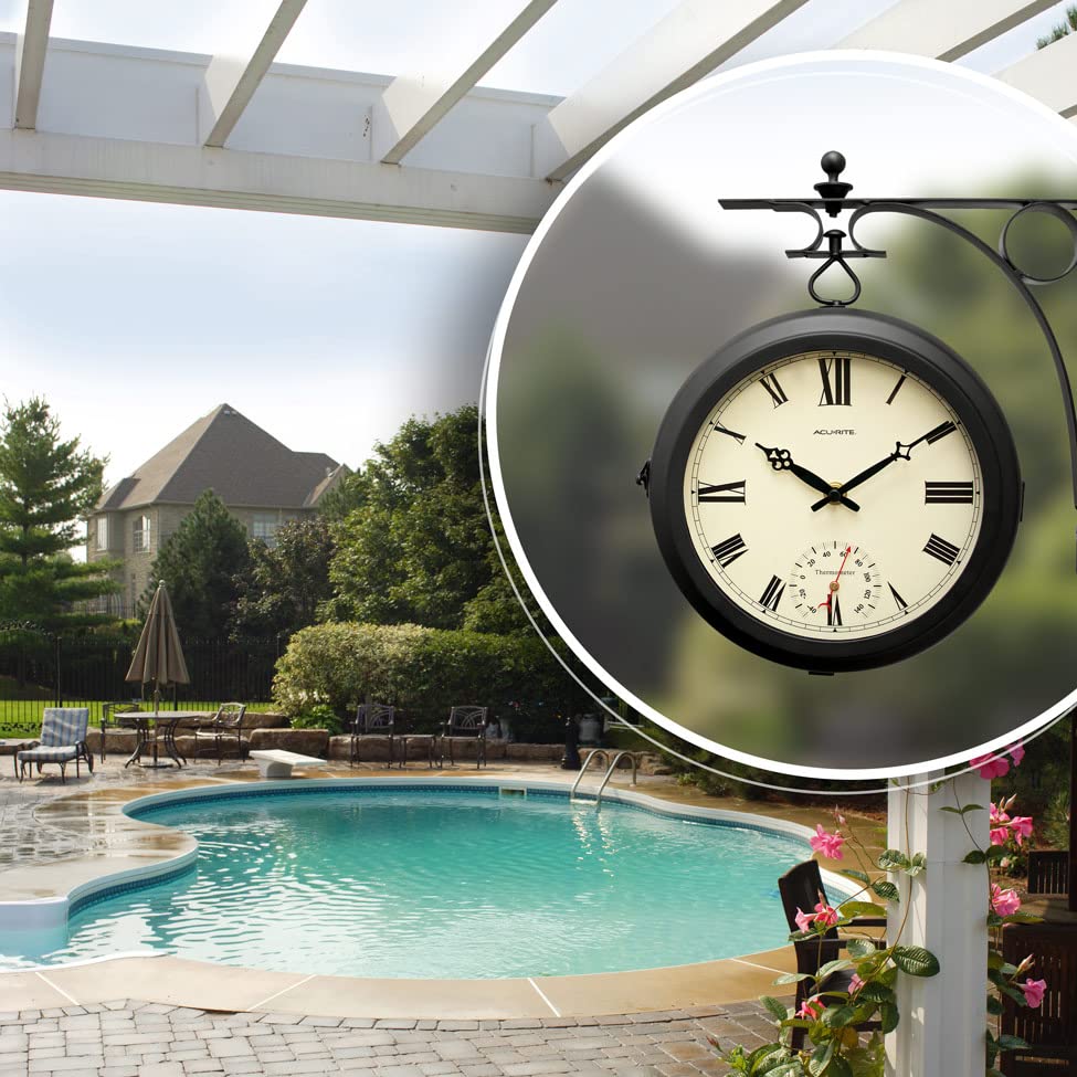 Durable glass lens protecting dual faces of AcuRite 75140M clock