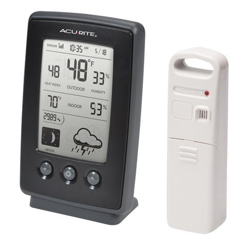 AcuRite daily high/low and dew point data on a single screen.
