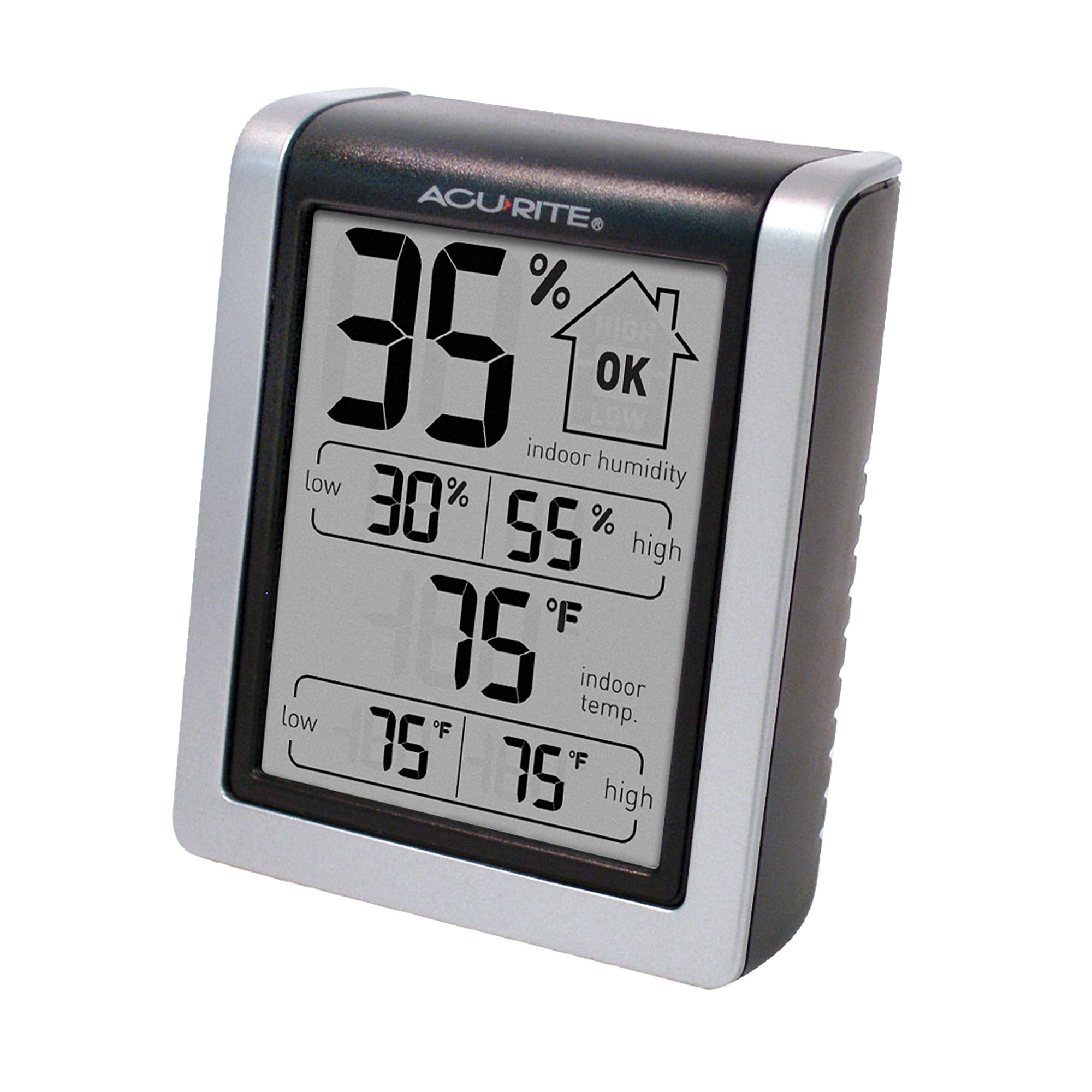 AcuRite humidity level icon indicating comfortable indoor conditions.