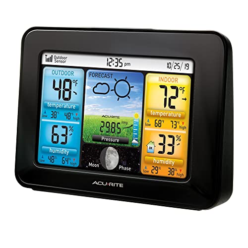 AcuRite indoor display with dimmable backlight for comfortable viewing