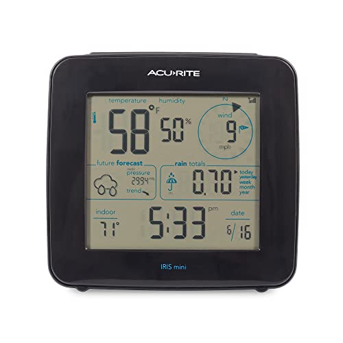 AcuRite Iris outdoor sensor installation showing wireless data collection